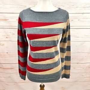 The Limited Wool Blend Argyle Striped Sweater